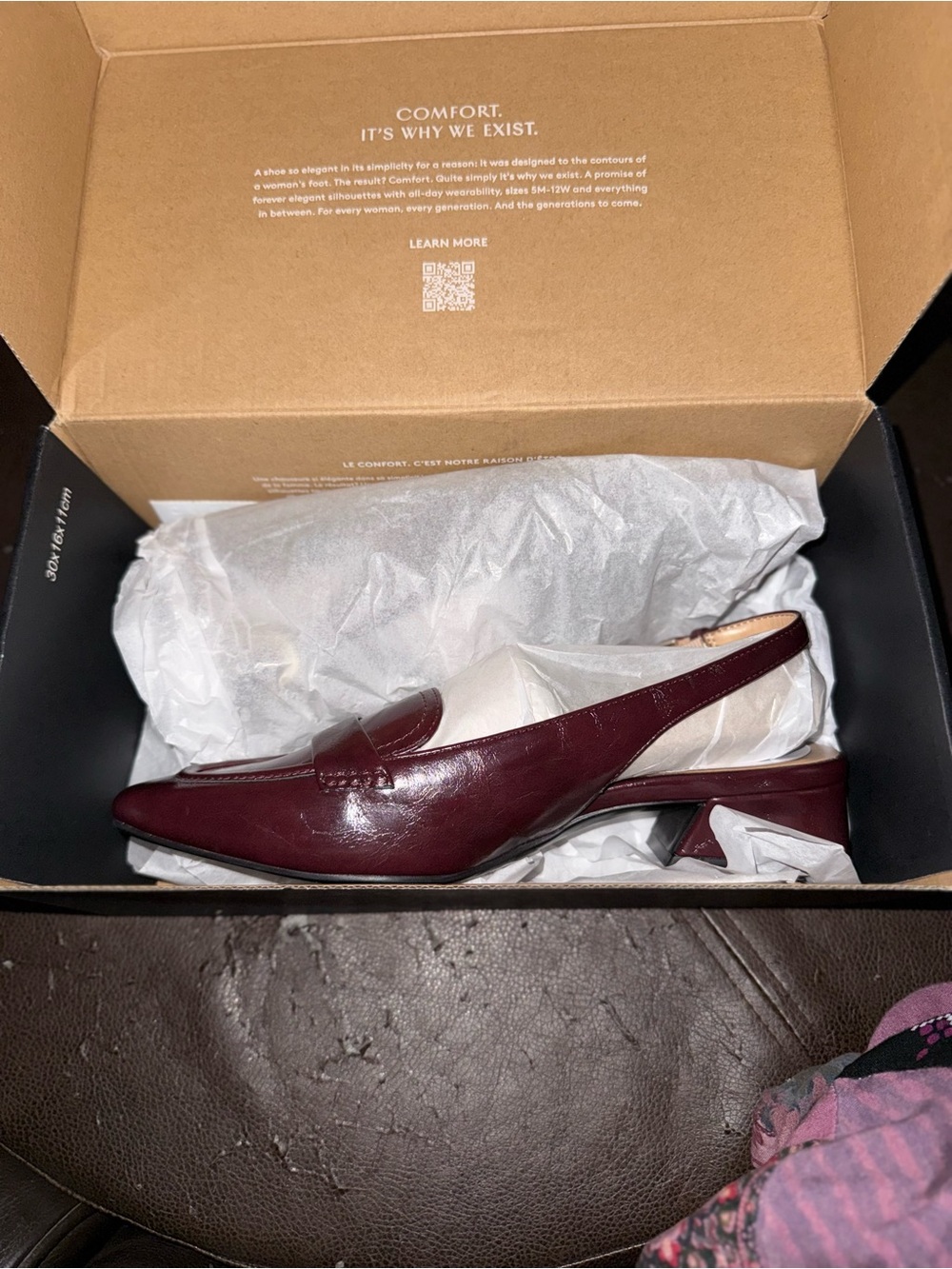 Skechers Burgundy Slingback Loafer Mule